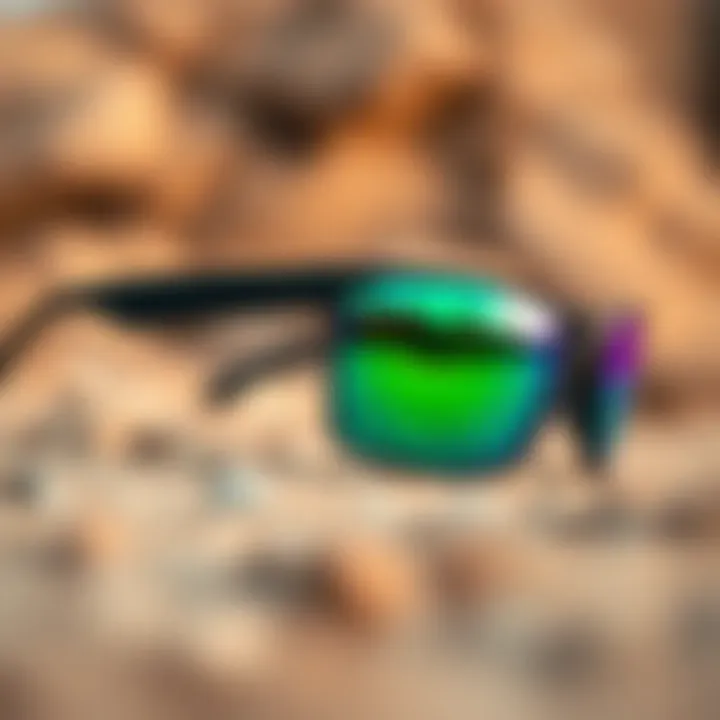 Design Features of Prizm Polarized Sunglasses Side view of Prizm polarized sunglasses highlighting design features