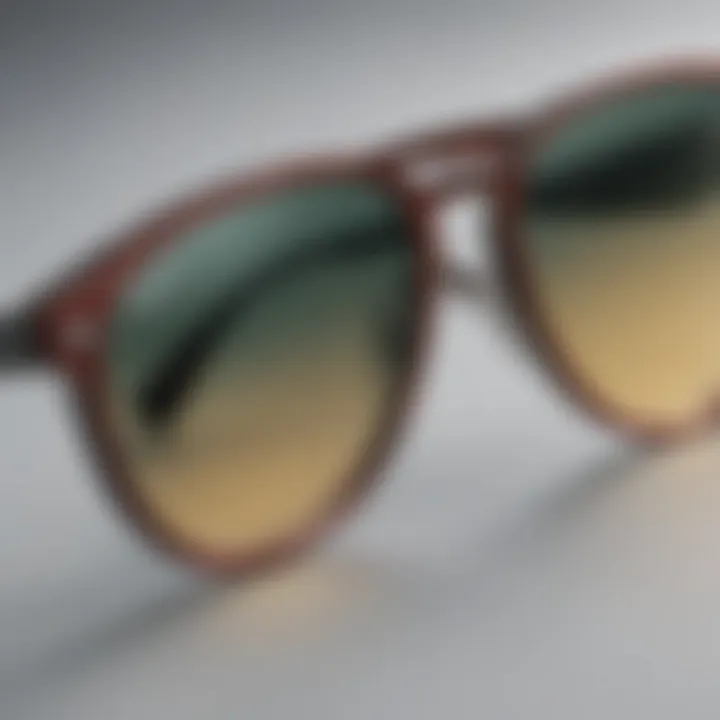 Close-up of Ray-Ban Round Wayfarer frame showcasing its design details