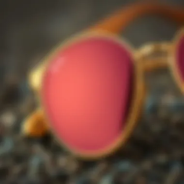 Detail of the materials used in Ray-Ban Nomad Legend Gold sunglasses