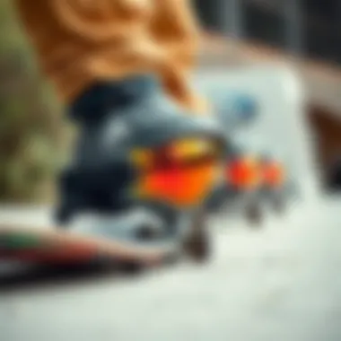 A close-up view of safety gear crucial for skateboarding on rip and dip slides