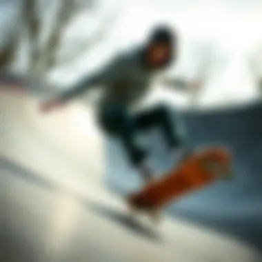 A skateboarder demonstrating advanced sliding techniques on a rip and dip slide