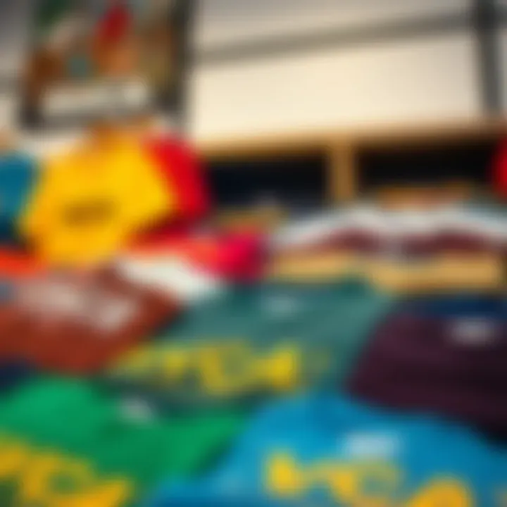 Diverse Color Options of RVCA Tees Various color options of RVCA tees on display