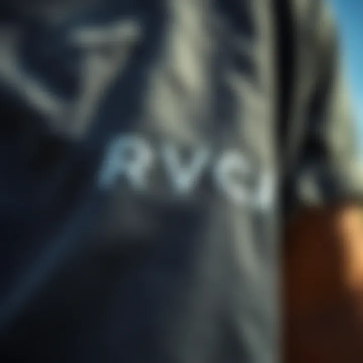Detailed Fabric Texture of RVCA Tee Close-up of the RVCA tee's fabric texture