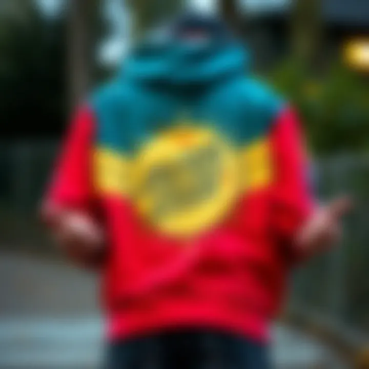 Illustration of a Santa Cruz Skateboards hoodie showcasing unique design elements