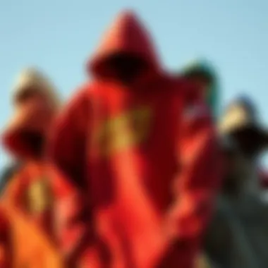 A collage of various styles of Santa Cruz Skateboards hoodies