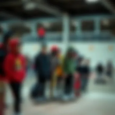Cultural Icon: Community of Skaters in Pit Vipers Group of skaters at a skate park wearing Pit Vipers sunglasses