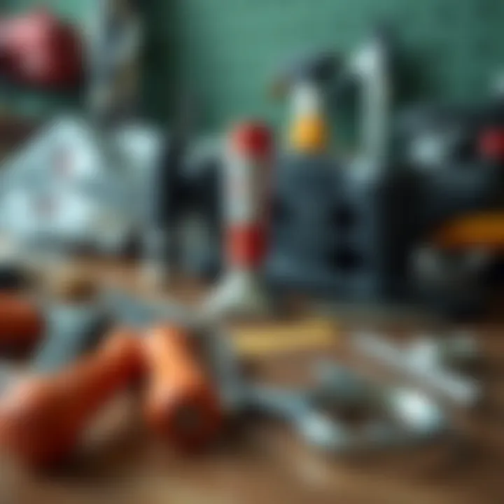 Tools for Skateboard Maintenance Skateboard maintenance tools arranged neatly