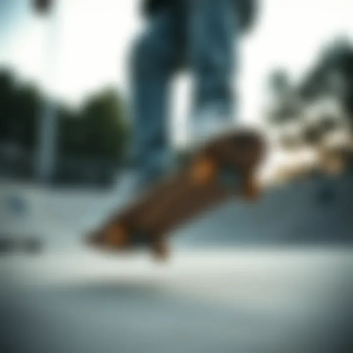 Skateboarder Performing a Trick in Checkered Slip-Ons A skateboarder wearing checkered slip-ons while performing a trick in a skate park