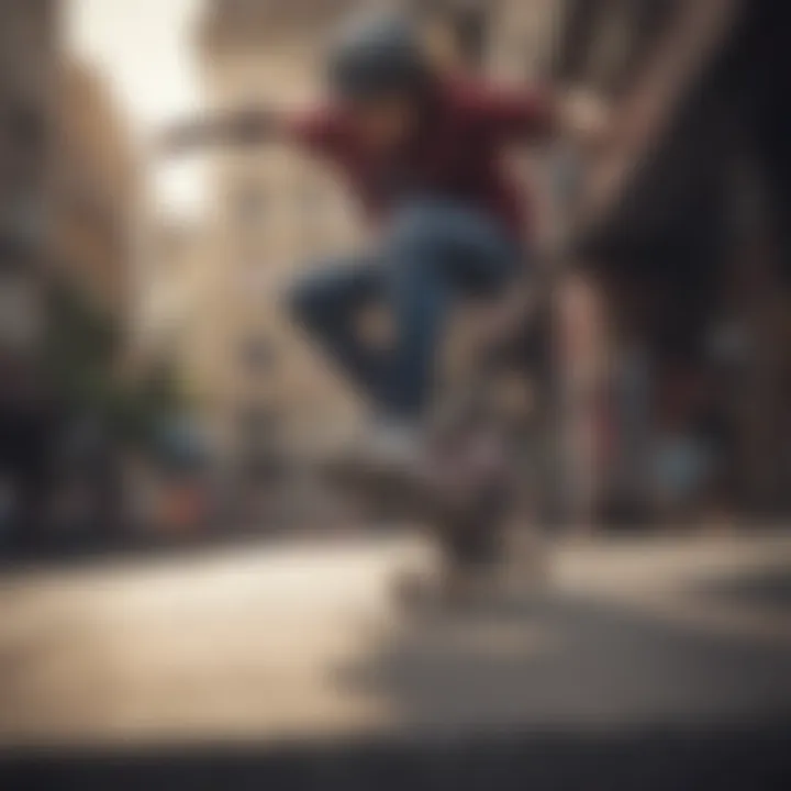 Skateboarder performing a trick demonstrating the importance of grip