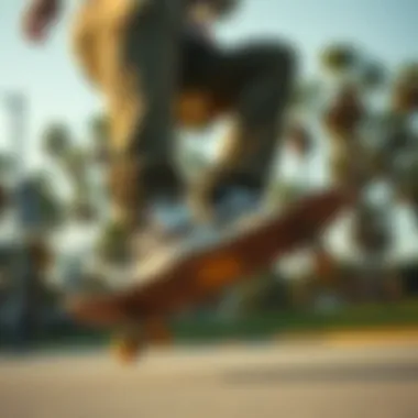 Skateboarder wearing Vans Skate Authentic in action