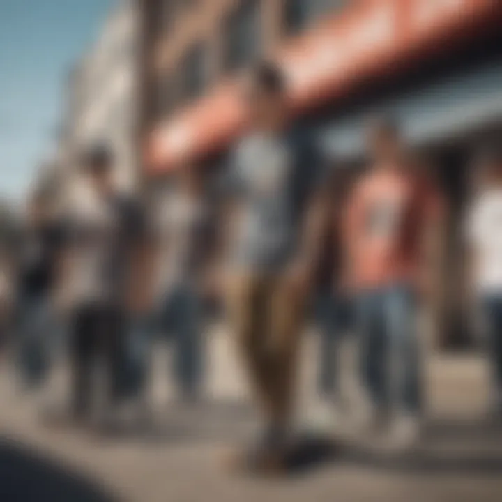 A group of skateboarders wearing Club Master style glasses in an urban setting, highlighting their cultural significance.