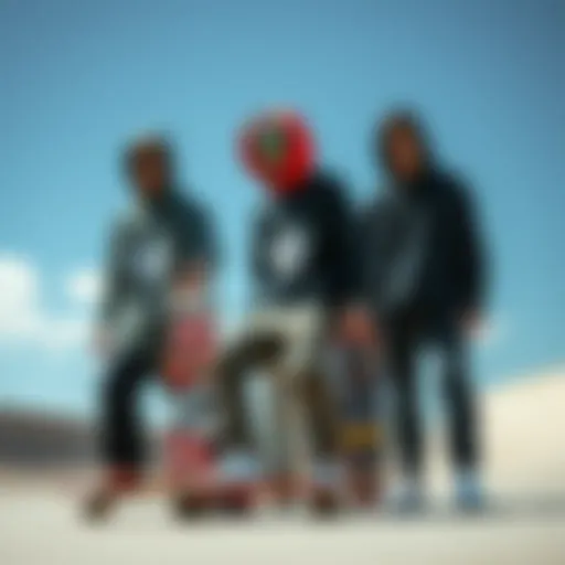 Diverse range of skateboarding apparel showcasing style and functionality