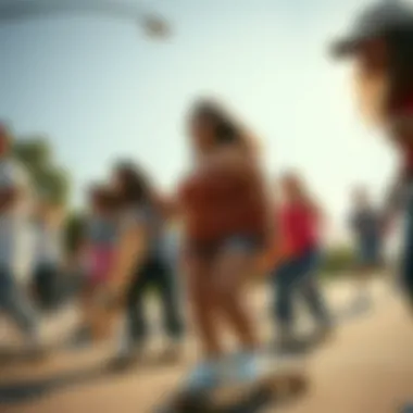 Community Skateboarding Experience Group of plus size skaters enjoying a sunny day