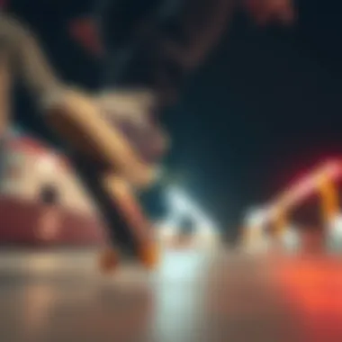 Skateboarder performing a trick while wearing low top Chuck shoes