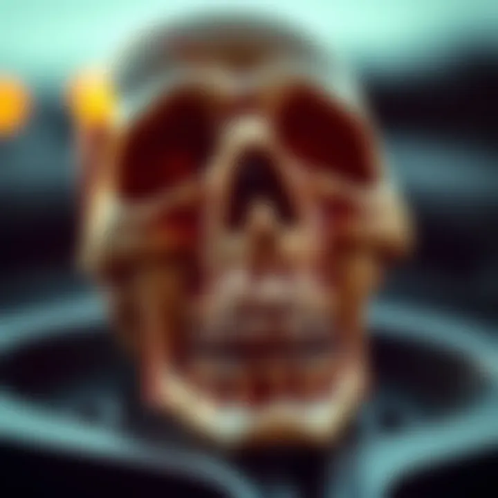 Material Texture of Skull Air Freshener Close-up of the material texture of a skull air freshener.