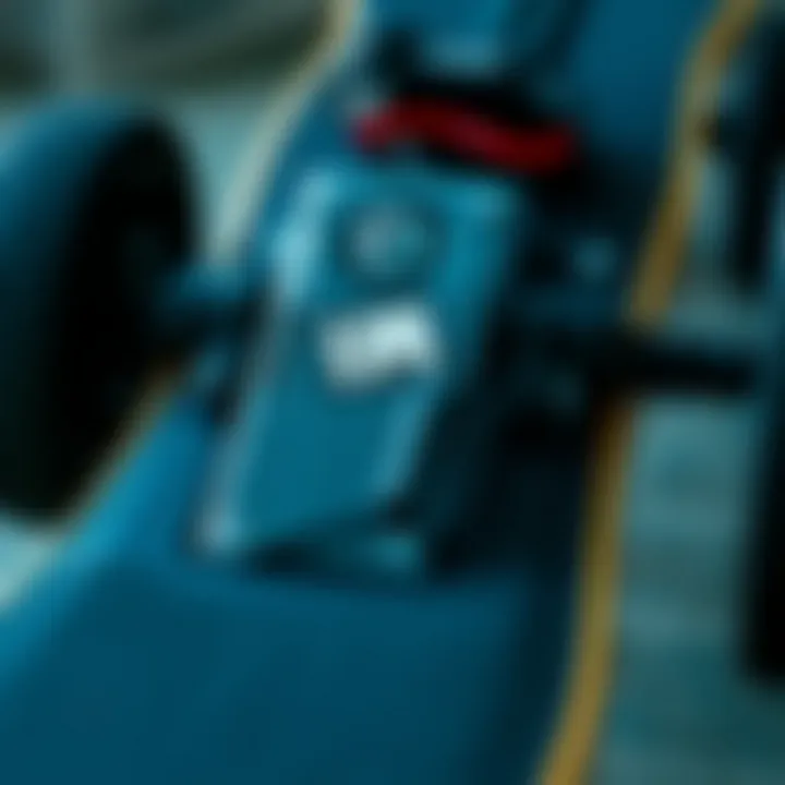 Battery Technology Behind the Spadger Electric Skateboard Close-up of the Spadger skateboard's battery and power system