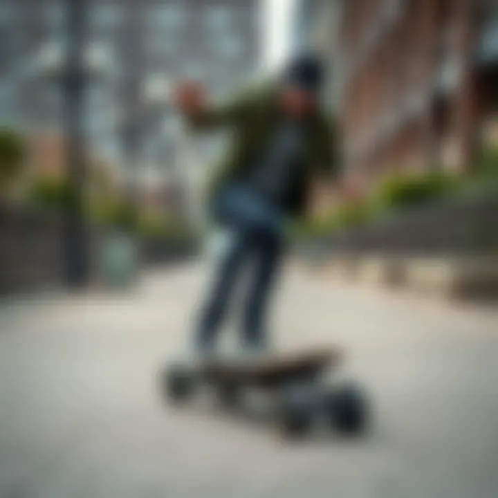 Real-World Performance of the Spadger Electric Skateboard User testing the Spadger skateboard on an urban pathway