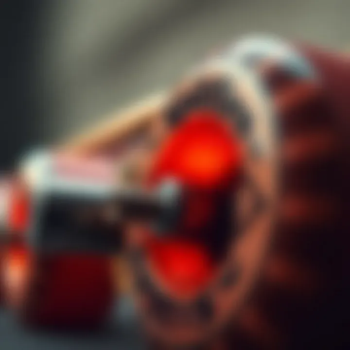 Close-up of Spitfire conical wheels showcasing design and material quality