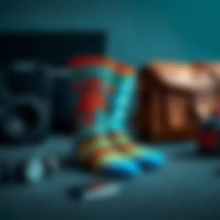 Trendy Stance office socks displayed alongside modern work accessories