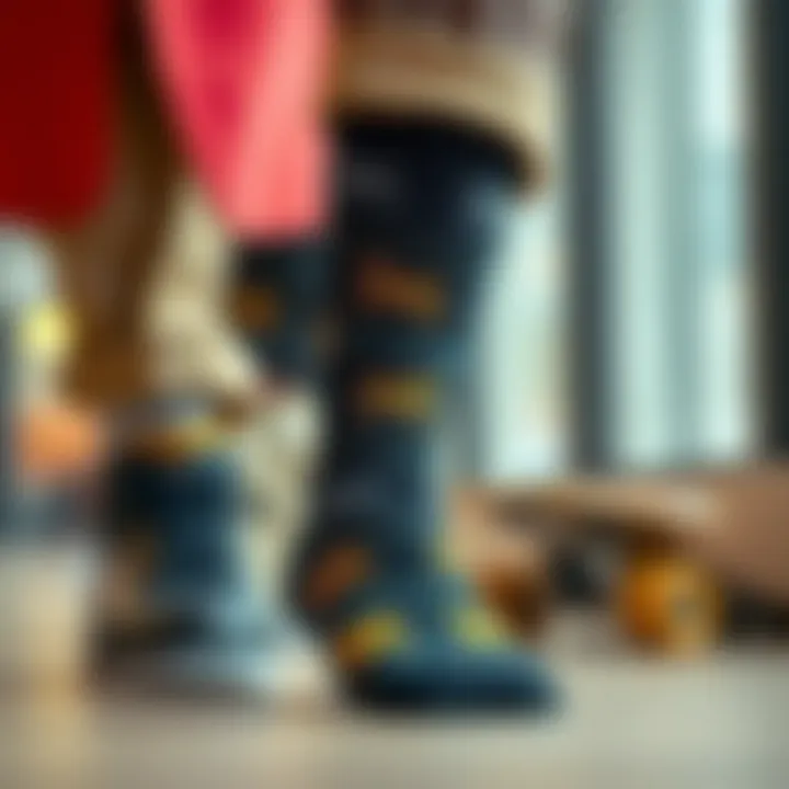 Stylish arrangement of Stance office socks with professional attire