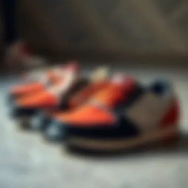 Rip and Dip Slippers in Streetwear Culture Stylish arrangement of rip and dip slippers in a streetwear setting