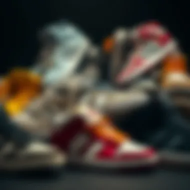 Stylish arrangement of various Supra skate shoe models