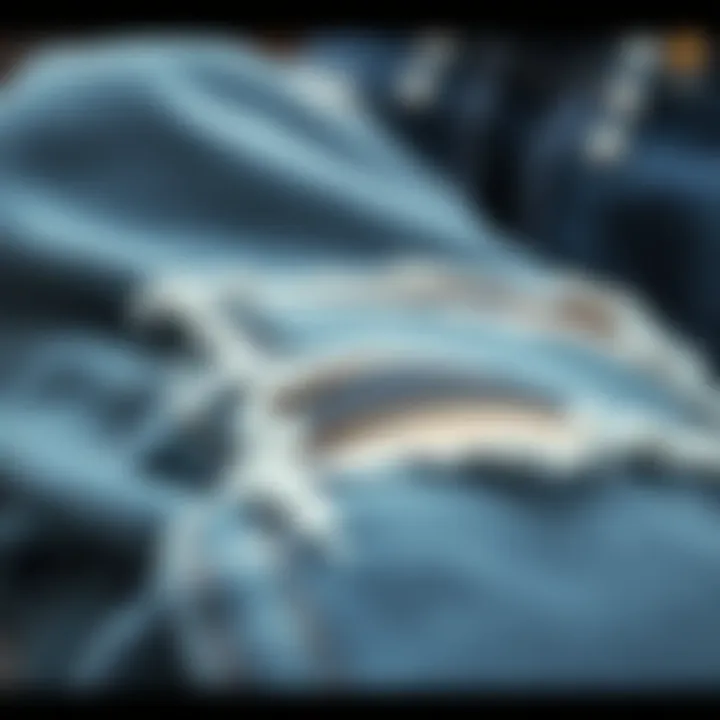 Art of Distress: Taper Ripped Jeans Close-up view of taper ripped jeans showcasing unique distressing techniques