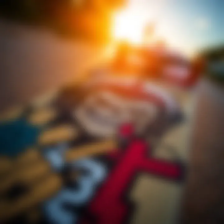 Identity Symbol: Anti-Hero Graphics A close-up of a skateboard deck adorned with anti-hero graphics, symbolizing individual identity.