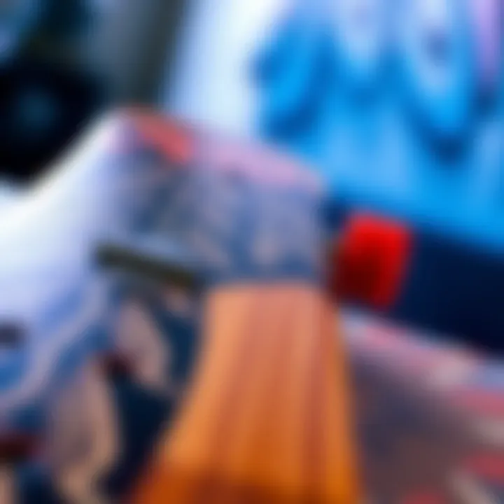 Sleek Fingerboard Design A professional fingerboard showing intricate designs and high-quality materials