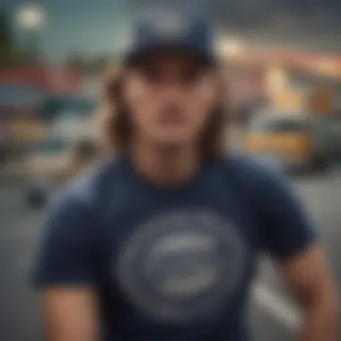 An artistic representation of cap truckers symbolizing skateboarding culture