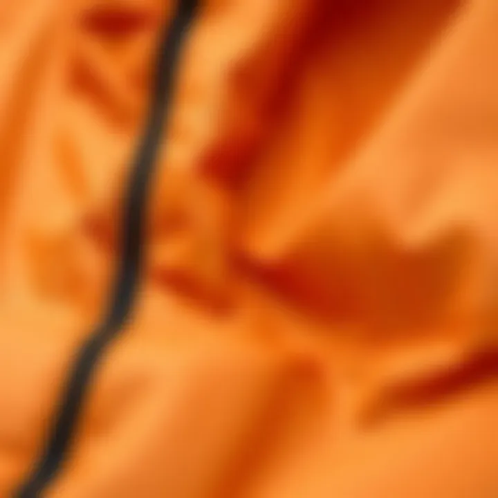 Close-up of wind breaker fabric showcasing durability and texture