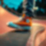 Classic Converse Chuck Taylor sneakers on skateboarding ramp