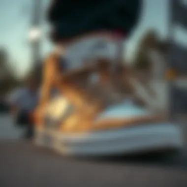 A close-up of skate shoes designed for performance and style.