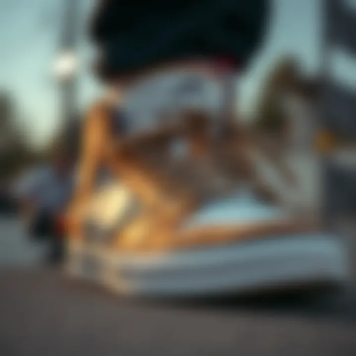 A close-up of skate shoes designed for performance and style.