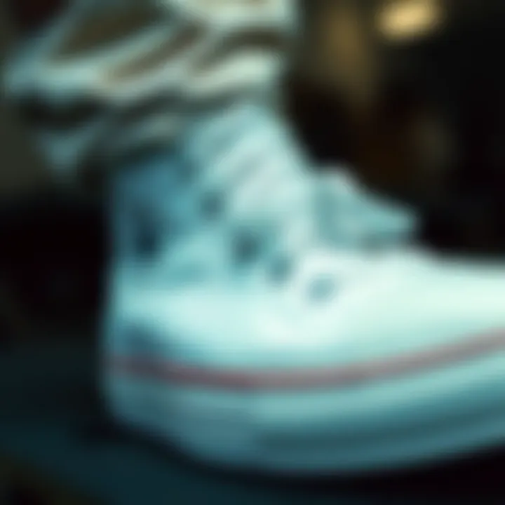 Design Features of White Hi Lift Converse Detailed inspection of the design features of white hi lift Converse