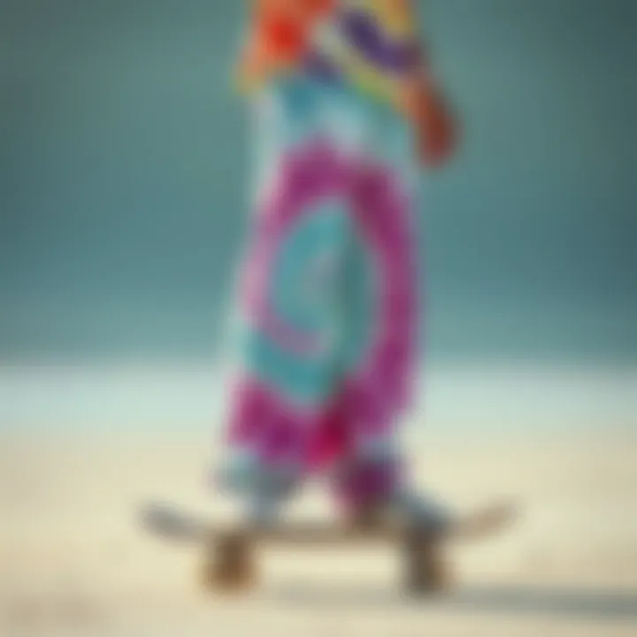 A visual representation of sustainable practices in the production of tie-dye jeans.