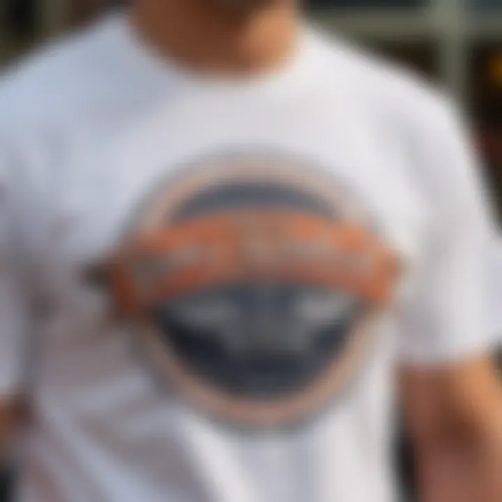 A close-up of a Von Dutch t-shirt showcasing unique design elements