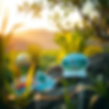 Eco-friendly stickers made from sustainable materials displayed in a natural setting