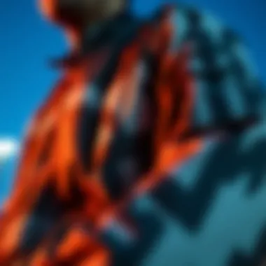 Close-up of the intricate design details of The Hundreds bomber jacket