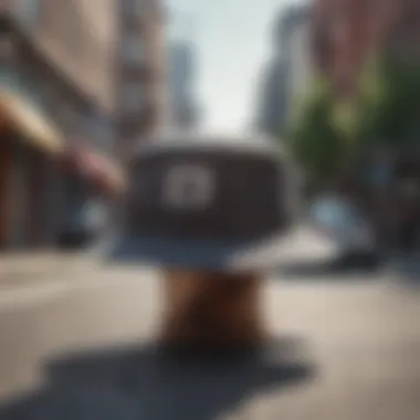 An individual skateboarding while wearing a bucket hat, showcasing urban culture