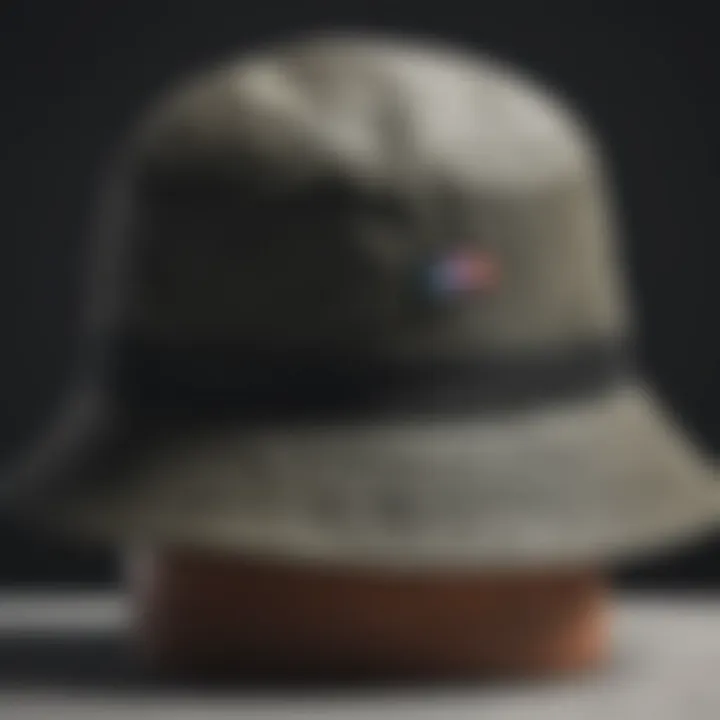 A close-up of sustainable materials used in bucket hat production