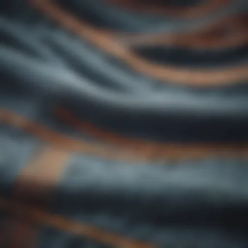 Close-up view of Levi tee shirt fabric showcasing unique texture and quality