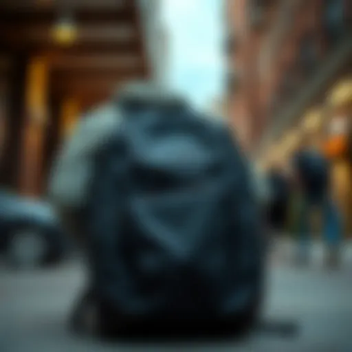 Stylish Retreat Backpack in urban setting