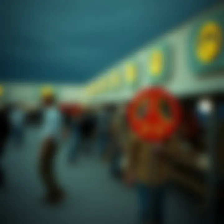 Nostalgic Vibes: Vintage Skateboarding with Peace Symbols A vintage photograph of a skateboarding event from the past, featuring peace symbols prominently displayed.