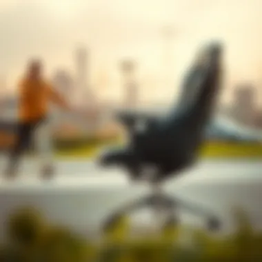 Modern Aesthetics and Ergonomics in Skate Office Chairs A sleek skate office chair design showcasing modern aesthetics and ergonomic features