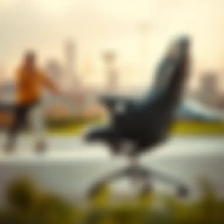 Modern Aesthetics and Ergonomics in Skate Office Chairs A sleek skate office chair design showcasing modern aesthetics and ergonomic features