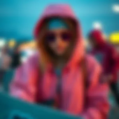 Chic mom zip up hoodie paired with trendy accessories