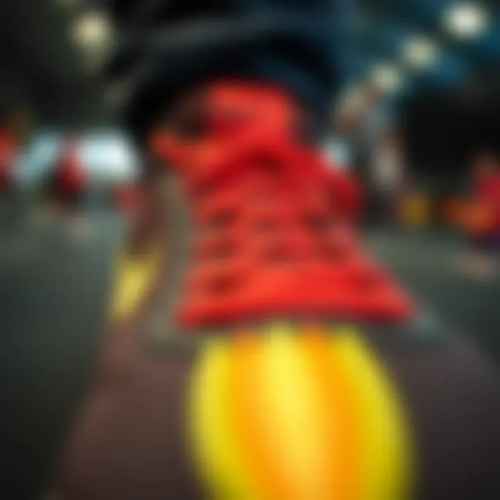 Close-up of Nike shoe technology highlighting cushioning and support