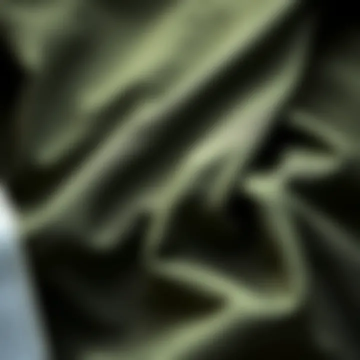 Close-up of the fabric and details of Tripp pants, emphasizing quality