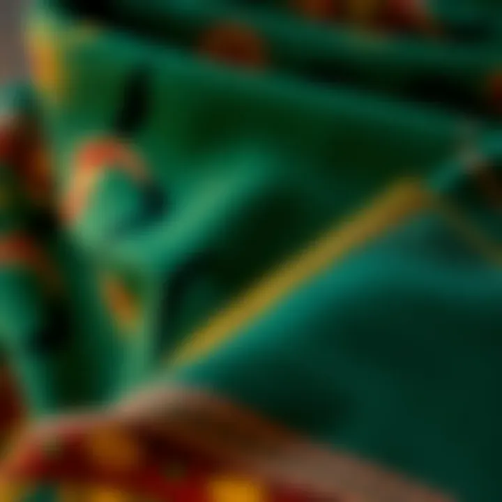 A close-up of the fabric and patterns used in Tripp pants, highlighting their cultural influences.